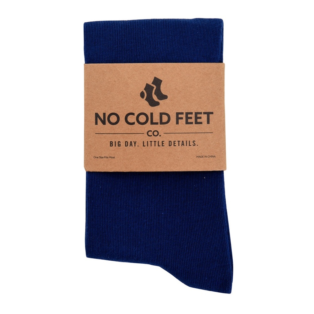 Birdy Grey by Cold Feet.co Men's Navy Dress Socks